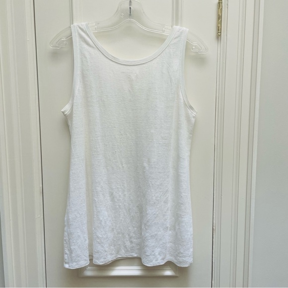 EILEEN FISHER Organic Linen Jersey Tank Top White Size S - Picture 3 of 7